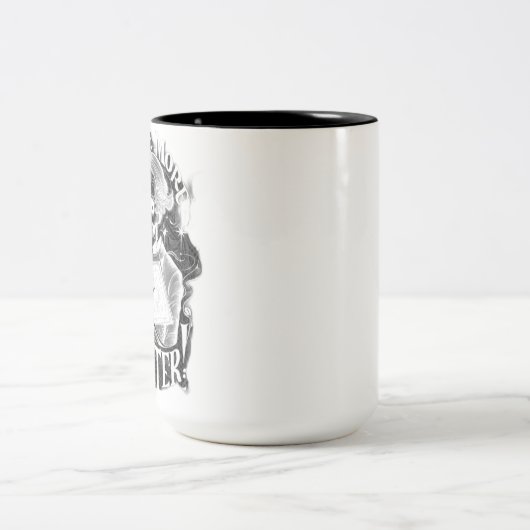 Noch ein Kapitel Skelettleser Funny Zweifarbige Tasse (Mittel)