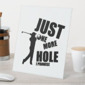 Noch ein Loch verspreche ich Golf Sockelschild (In Situ)