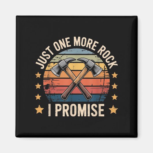 Noch ein Rock I Versprechen Geologe Retro Style Magnet (Vorne)