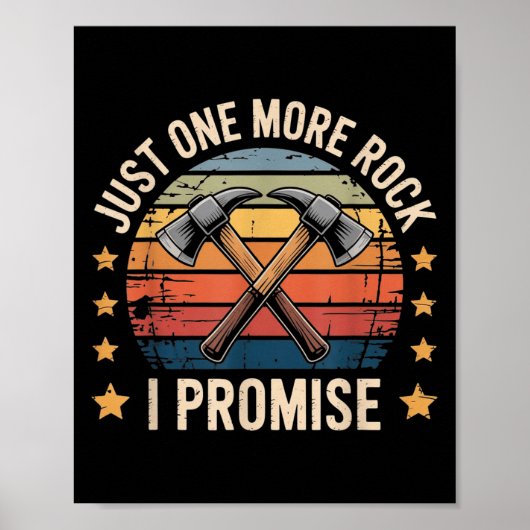 Noch ein Rock I Versprechen Geologe Retro Style Poster (Vorne)