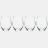 Noch ein Valentinstag Herz Skull Weinglas Ohne Stiel (Rechts)