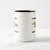 Noch ein weiteres Jahr älter, immer noch genauso v Zweifarbige Tasse (Mittel)