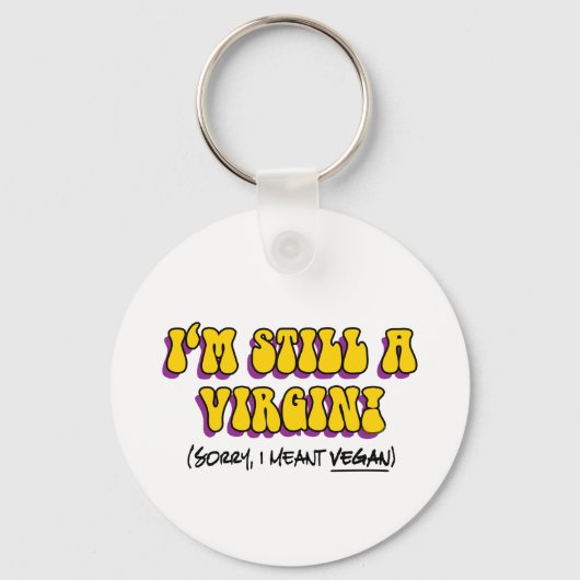 Noch eine Jungfrau - ich meine Vegan! Funny Vegeta Schlüsselanhänger (Vorderseite)