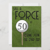 Noch eine Kraft bei 50 Golf Green Custom Einladung (Vorderseite)