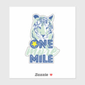 Noch eine Meile Motivierend Blue Tiger Aufkleber (Blatt)