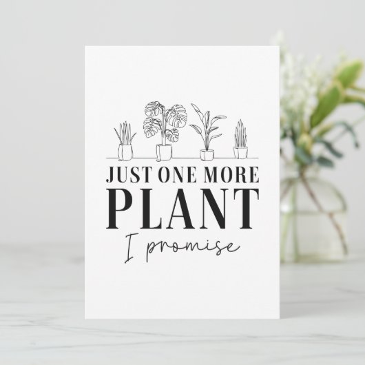 Noch eine Pflanze Dankeskarte (Stehend Vorderseite)