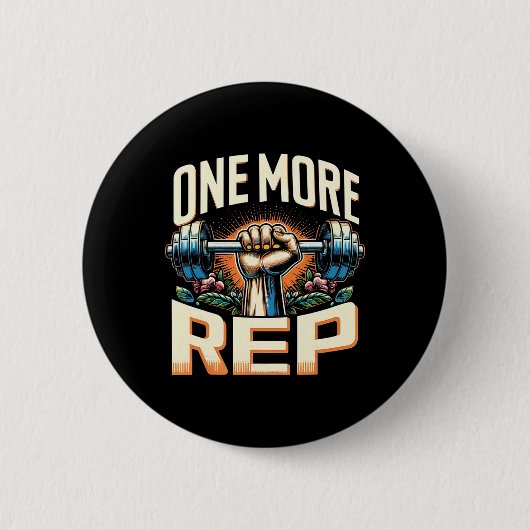 Noch eine Rep Barbell-Bodybuilding Button (Vorderseite)