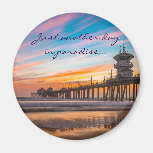 Noch einen Tag im Paradies - Kühlschrankmagnet