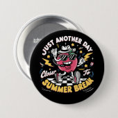 Noch einen Tag Naher zum Sommerpause-Lehrer Button (Vorne & Hinten)