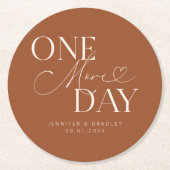 Noch einmal Hochzeit Probe Terracotta Runder Pappuntersetzer (Vorderseite)