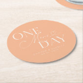 Noch einmal Hochzeitstag Probe Peach Runder Pappuntersetzer (Angewinkelt)
