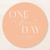 Noch einmal Hochzeitstag Probe Peach Runder Pappuntersetzer (Vorderseite)
