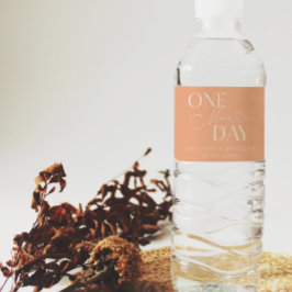 Noch einmal Hochzeitstag Probe Peach Wasserflaschenetikett