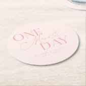 Noch einmal Hochzeitstag Probe rot pink Runder Pappuntersetzer (Angewinkelt)