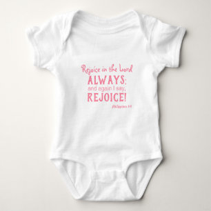 Noch einmal, ich sage Freude Christlich Baby Strampler