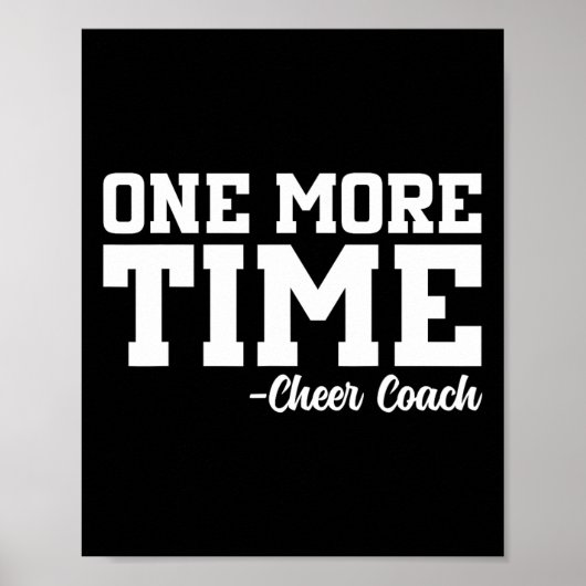 Noch einmal - Lustiges Cheerleader-Cheer-Trainer-G Poster (Vorne)