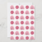 Noch einmal pink Rainbow Sunshine Virtual Birthday Einladung (Rückseite)