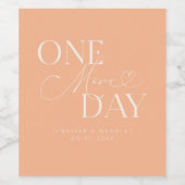 Noch einmal Probe Abendessen Pfirsich Weinetikett (Einzelnes Label)