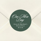 Noch einmal Probe Abendessen Smaragdgrüner Gefalle Runder Aufkleber