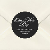 Noch einmal Probe Schwarz-Weiß-Abendessen Runder Aufkleber