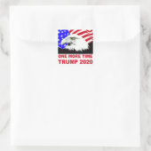 Noch einmal Trump 2020-Sticker Quadratischer Aufkleber (Tasche)