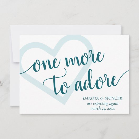Noch eins zu Adore | Aqua Aquamarin Heart Pregnanc Ankündigung (Vorderseite)