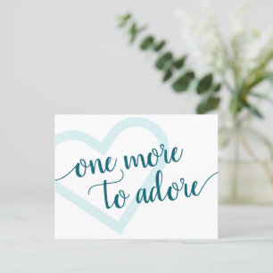 Noch eins zu Adore   Aqua Aquamarin Heart Pregnanc Ankündigungspostkarte