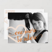 Noch eins zu Adore | Fall Orange Schwangerschaft F Ankündigungspostkarte (Vorne/Hinten)