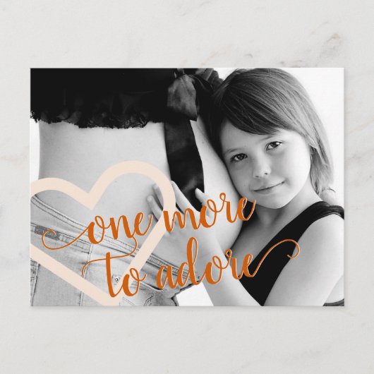 Noch eins zu Adore | Fall Orange Schwangerschaft F Ankündigungspostkarte (Vorderseite)