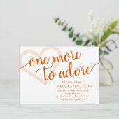 Noch eins zu Adore | Herbst Orange Heart Baby Dusc Einladung (Stehend Vorderseite)