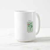 Noch existierendes minimalistisches Blumenstempeld Kaffeetasse (VorderseiteRechts)