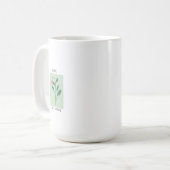 Noch existierendes minimalistisches Blumenstempeld Kaffeetasse (Vorderseite Links)