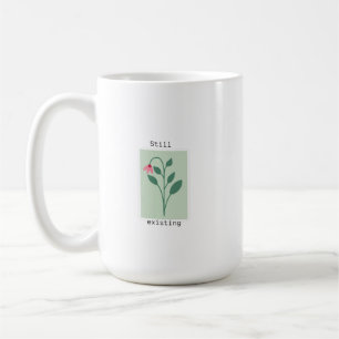 Noch existierendes minimalistisches Blumenstempeld Kaffeetasse