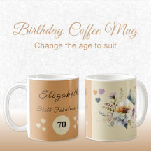 Noch fabelhaft bei 70 Geburtstag Blumenorange Crem