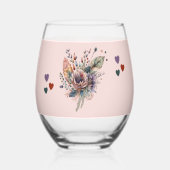 Noch fabelhaft bei 80 Namen floral lila Weinglas Ohne Stiel (Rückseite)