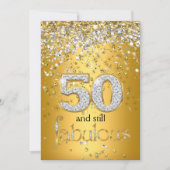 Noch fabelhafte 50 Gold Silver Streamers 50. Party Einladung (Vorderseite)