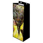 Noch größere Farbidee Geschenktüte Für Weinflaschen (Rückseite Schrägansicht)