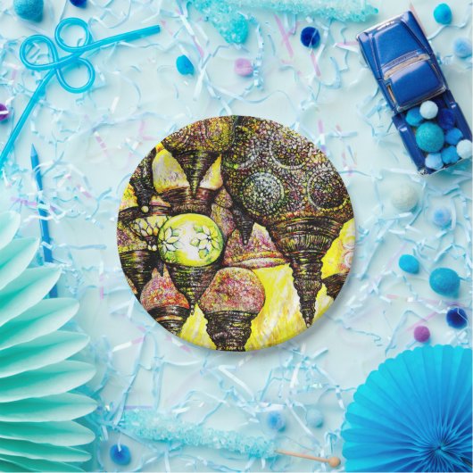 Noch größere Farbidee Pappteller (Party)