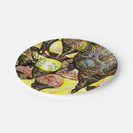 Noch größere Farbidee Pappteller (Schrägansicht)