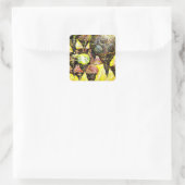 Noch größere Farbidee Quadratischer Aufkleber (Tasche)