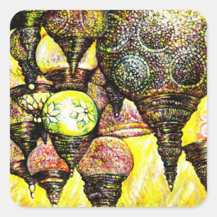 Noch größere Farbidee Quadratischer Aufkleber