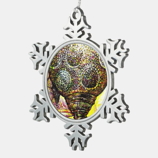 Noch größere Farbidee Schneeflocken Zinn-Ornament (Rechts)