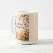 Noch Hier, Noch Heilung Wildblumen-Zitat Kaffeetasse (Vorderseite Links)
