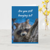 Noch hing in mir für dich Raccoon Karte (Gelbe Blume)