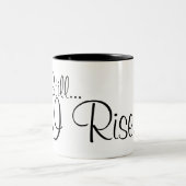 "Noch… Ich steige" schwarze extravagante Zweifarbige Tasse (Mittel)