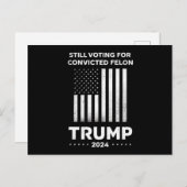 Noch immer für den verurteilten Felon Trump 2024 s Postkarte (Vorne/Hinten)