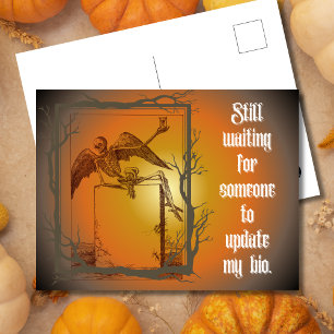 Noch immer Gewartet, dass jemand mein Bio aktualis Feiertagspostkarte