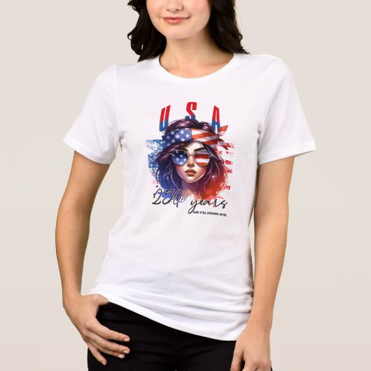 Noch immer gut aussehend Hemd Tri-Blend Shirt (Vorderseite)