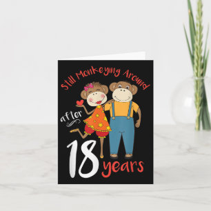 Noch immer Monkeying um 18 Jahre Hochzeit Annivers Karte