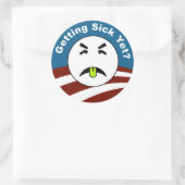 Noch krank werden? runder aufkleber (Tasche)